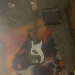 Bass Guitar with Amp 