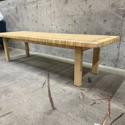 Wicker Bench/Coffee Table