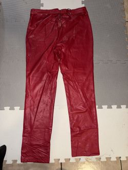 Red Leather Pants 