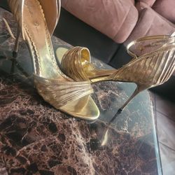 Gold High Heels