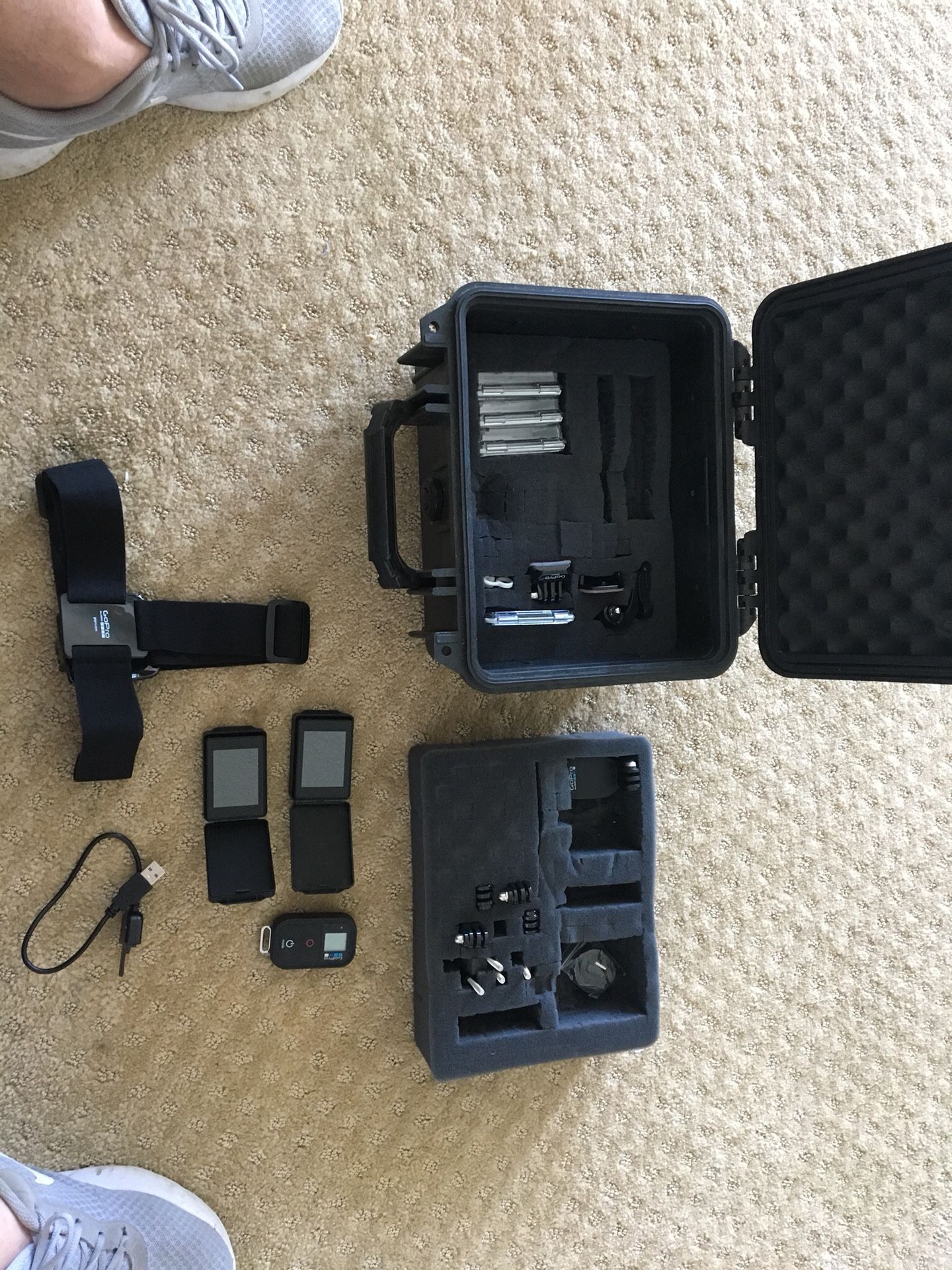 Pelican case with GoPro Accessories