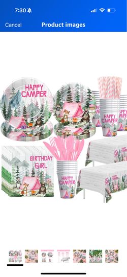Happy Camper Birthday supplies
