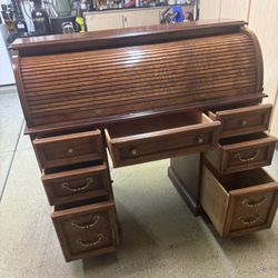 Roll Top Desk Oak