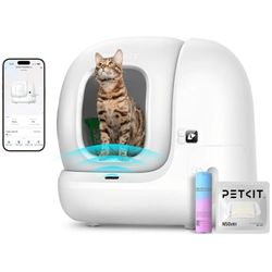 PETKIT PuraMax 2 Automatic Self-Cleaning Cat Litter Box, App Control Scoop-Free Litter Box with Safety Sensors, Odor Free & Anti-Leakage (10.1)