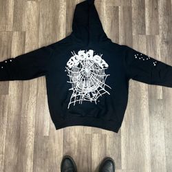 Sp5der OG Web Hoodie Black