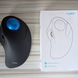 Nulea M505B Wireless Trackball Mouse – Rechargeable, Ergonomic, RGB, 5 DPI, 3-Device Connection
