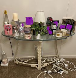 Glass table $25