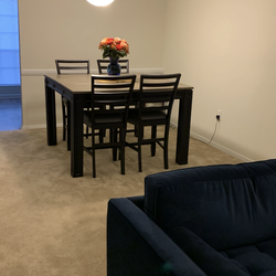 Gray & Black Dining Table Set – Table + 4 Chairs