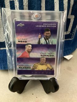 2024 Leaf Exclusive Legends Edition #ELE60 2/15 Messi/Ronaldo/Nazario