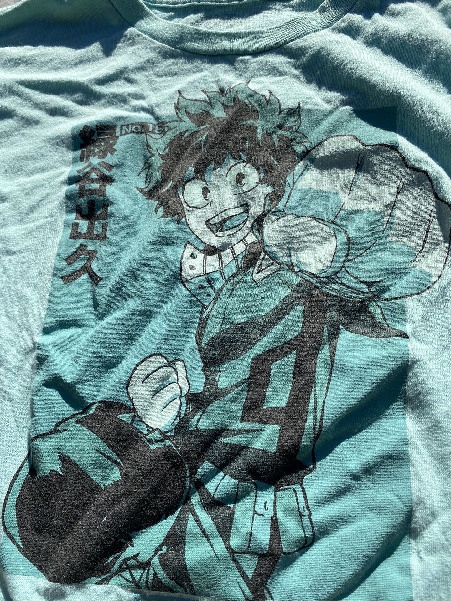 Medium Funimation Anime My Hero Academia Long Sleeve Shirt Teal