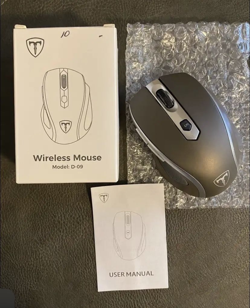 2.4G Wireless Mouse w/USB Receiver, 5 Adj DPI Levels