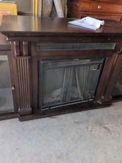RealFlame fireplace and hutch