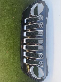 Jeep Wrangler Front Grille Black Chrome
