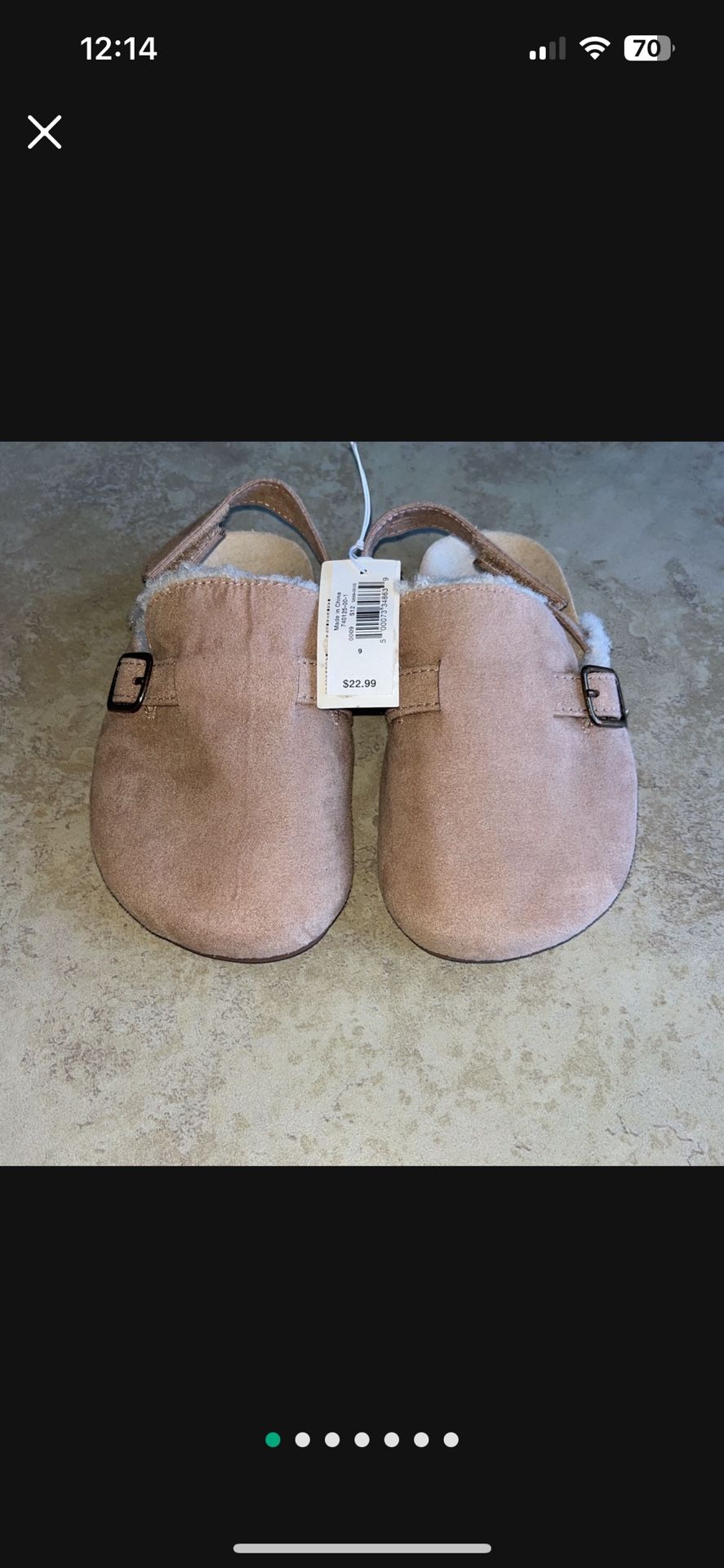Old Navy Toddler Girl’s Pink Cozy Faux Suede Sherpa Lined Clogs / Shoes, Size 9
