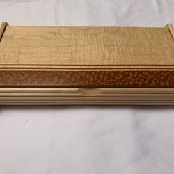 Japanese Style Handcrafted Wooden Jewelry Box - Lace Wood (Made in USA)