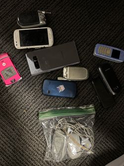 Collector items. Ancient cell phones