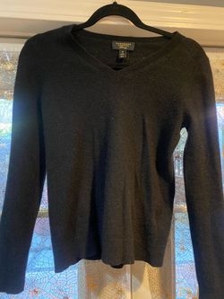 Charter Club Cashmere Black V-Neck Sweater