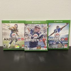 Madden NFL 15 16 17 Xbox One Bundle Lot Video Games Football Microsoft