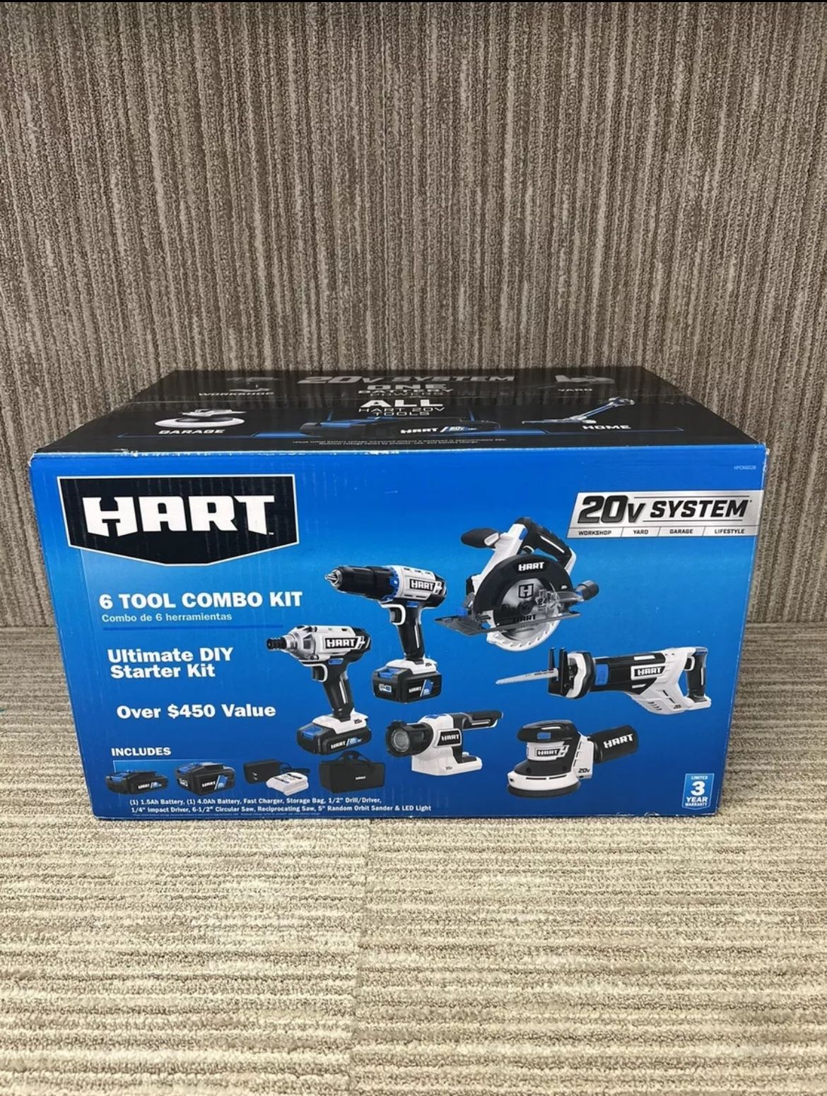 Brand New Cordless Power Tool 6-Tool Combo Kit 