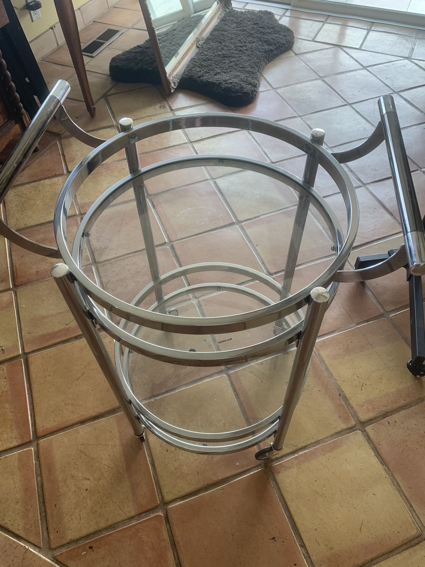 Pottery Barn - Bar Cart- Chrome
