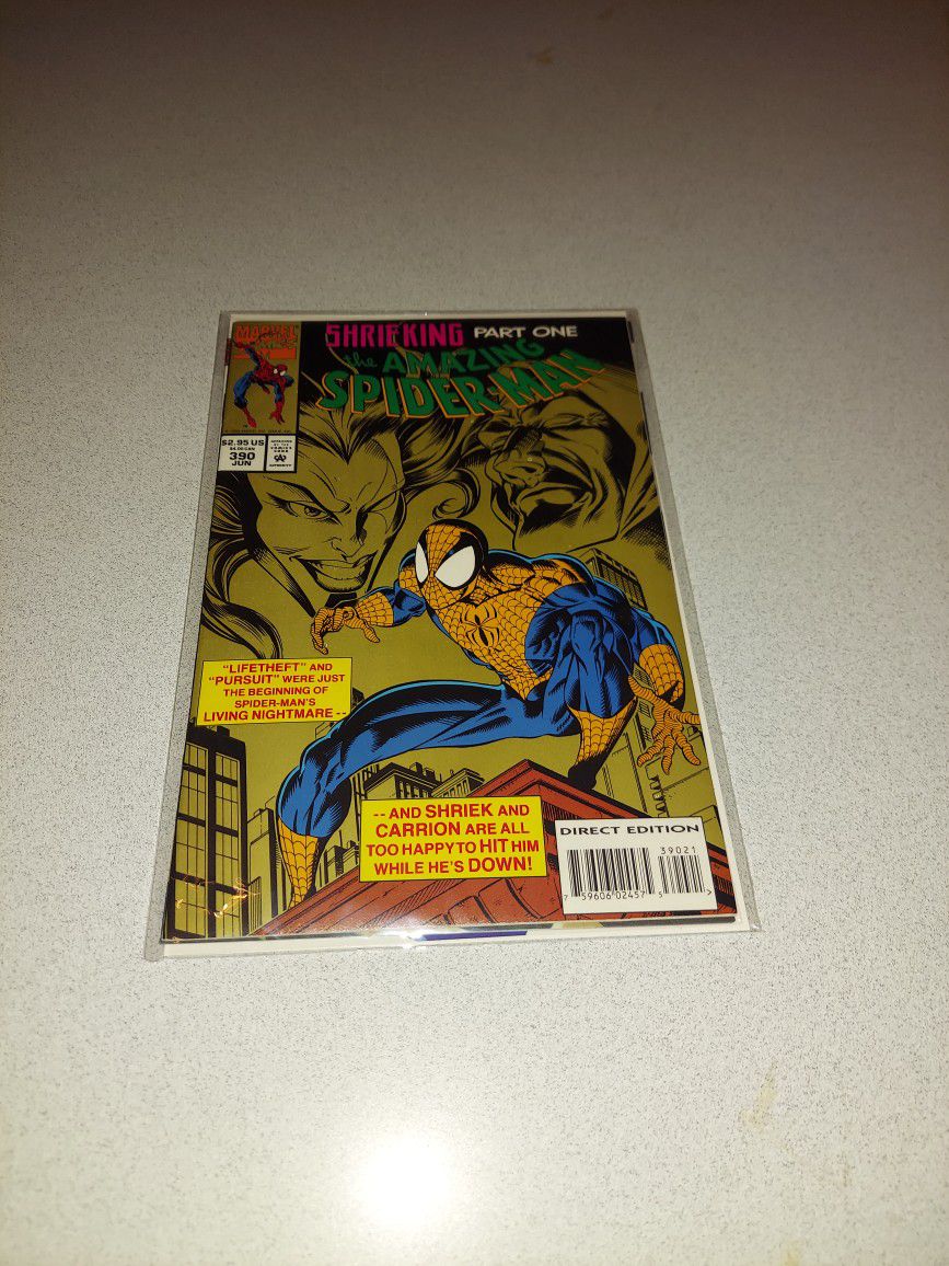 1994 THE AMAZING SPIDER-MAN #390 COMIC BAGGED AND BOARDED 
