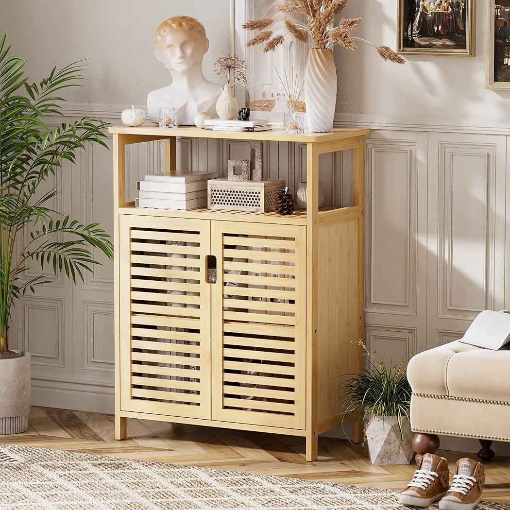 Bamboo Storage Cabinet - Armario de almacenamiento de bambú