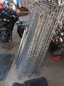 (2) Metal racks/shelving