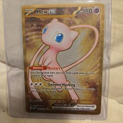 Mew Ex Real Metal Card