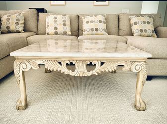 Marble French Providence Style Coffee Table Heavy Good Quality