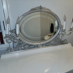 Table With Mirror And Candleabras