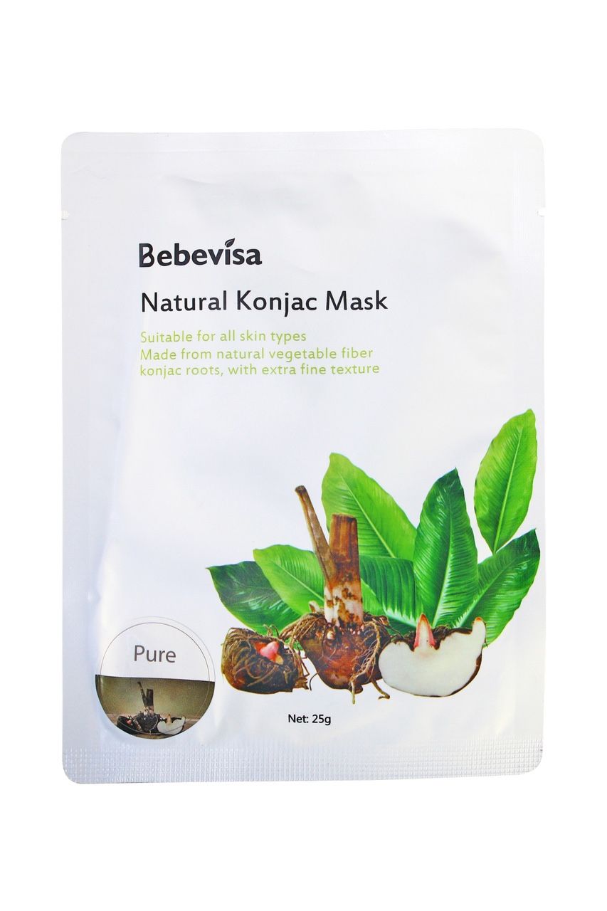 Bebevisa Vegan Konjac Whitening Sheet Face Mask Pure Konjac (1 Sheet Mask)