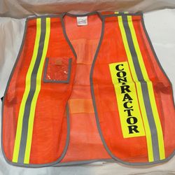 Contractor - High Visibility Vest  Orange