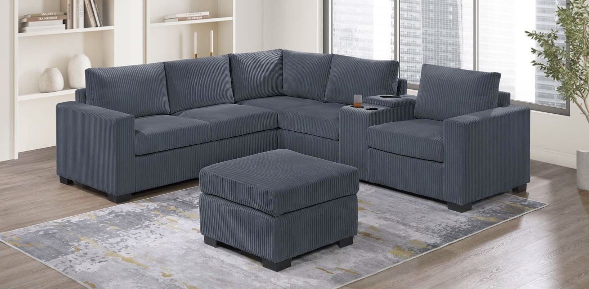 Sectional Couch With Ottoman