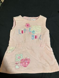 Next Girls Pink Corduroy Dress With Pockets 4 Years