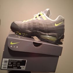 Nike Air Max 95 Big Bubble HM(contact info removed) Black/Neon Yellow -Cool Grey Size 13