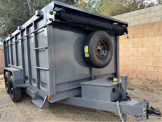 💪🏻Brand New 14ft Long HEAVY DUTY SCISSOR LIFT Hydraulic Dump Trailer FULLY LOADED delivered to your door 🚚