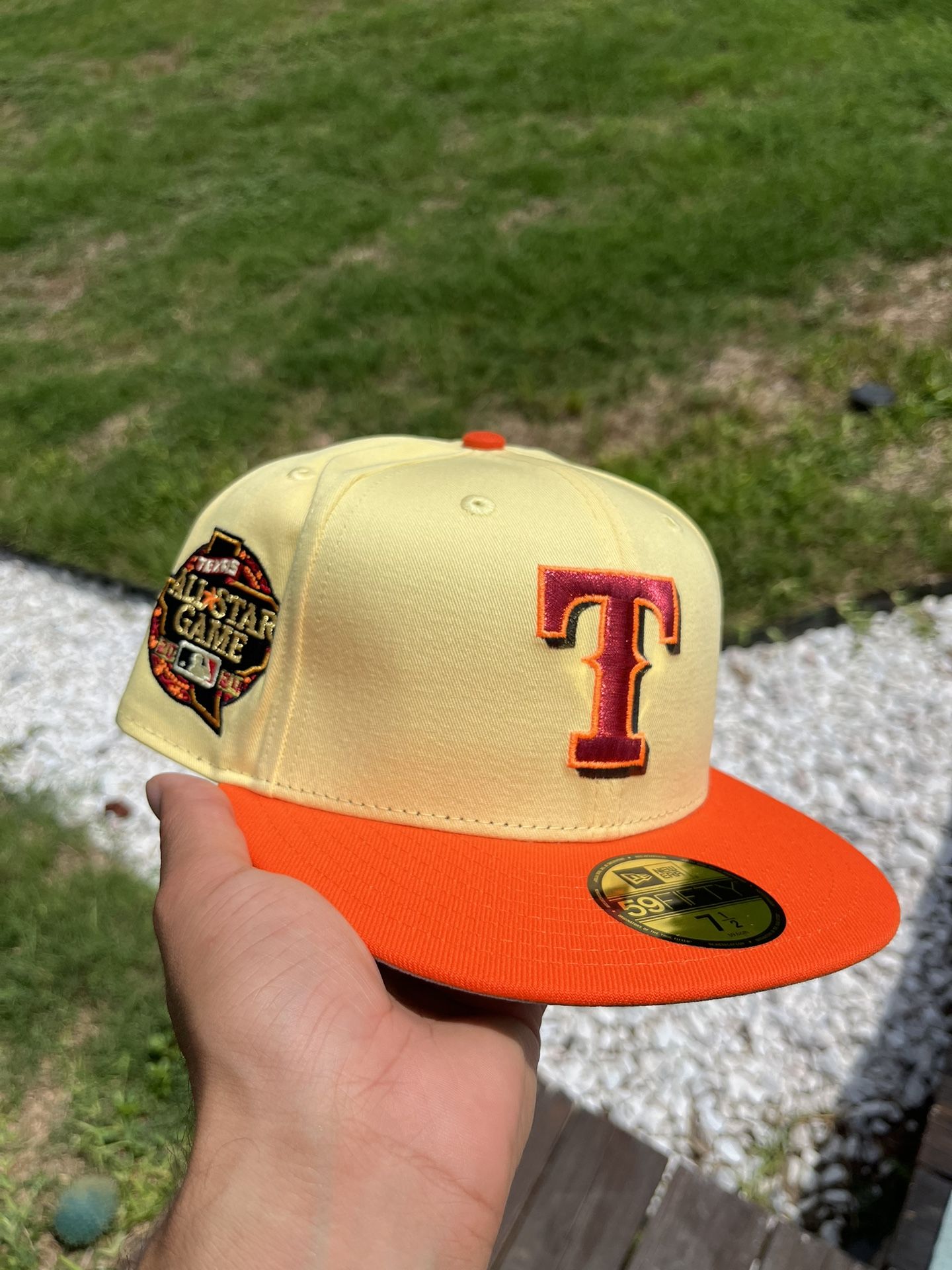 Texas Rangers 2024 ASG Yellow / Orange Fitted Hat