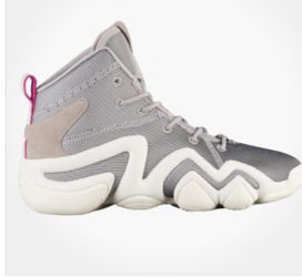 WOMENS ADIDAS ORIGINALS CRAZY 8 ADV METALLIC SZ 8 GREY WHITE PINK