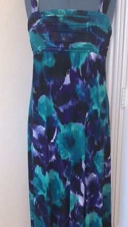 Green And Blue Flower Dress