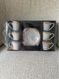 Lorren Home Trends Set of 12 Coffee Cups & Saucers