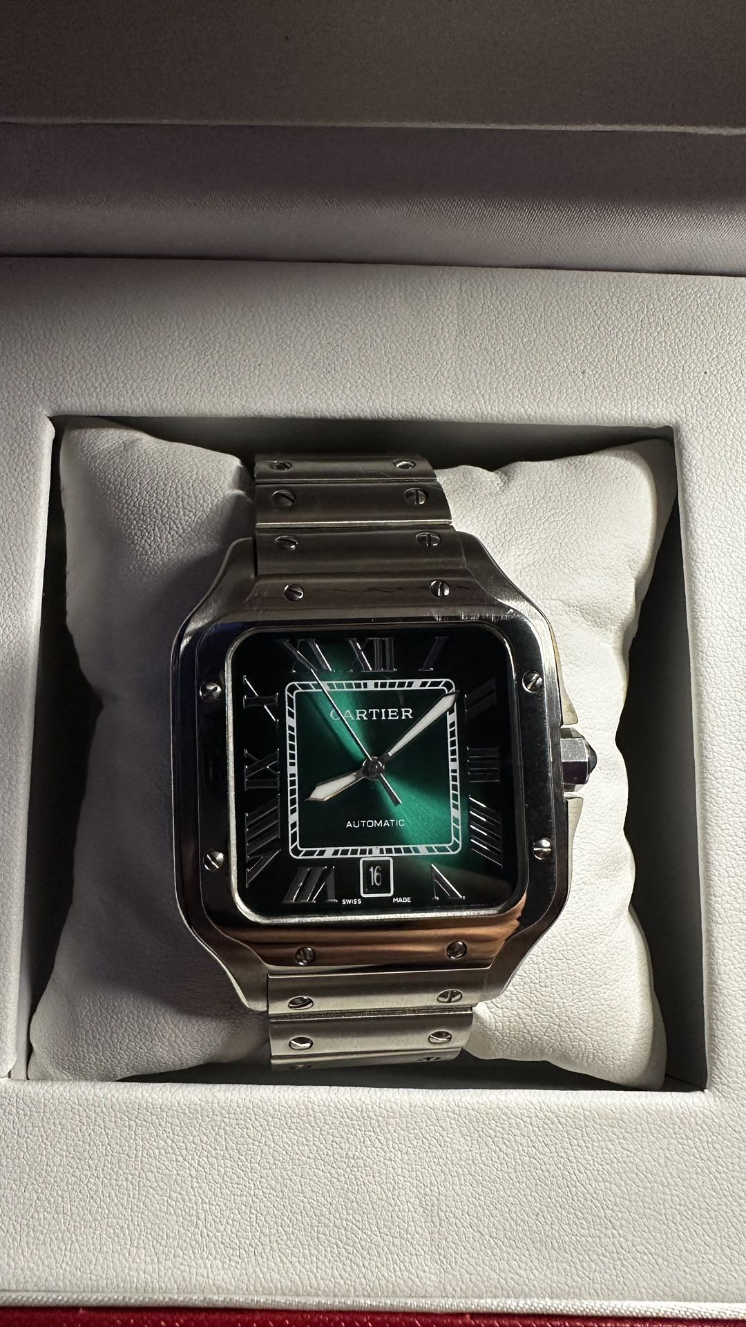 Green Face Cartier Watch