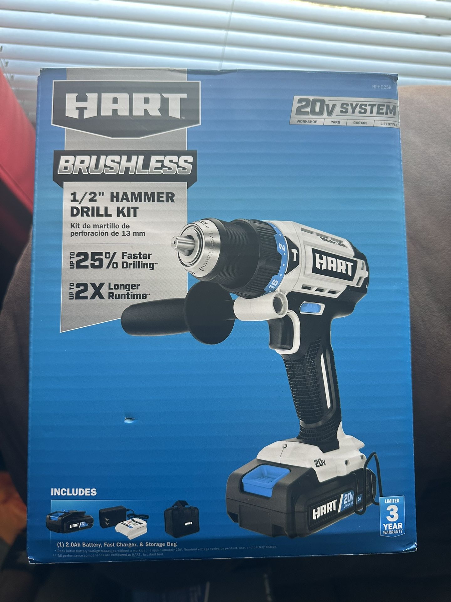Hart Brushless Half Hammer Drill Kit