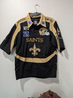 New Orleans Saints Botton-Down Shirt NFL Embroidered Men's Size S Sports Memorabilia