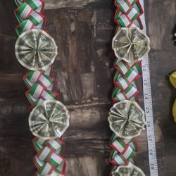 Mexican Flag Color Graduation Ribbon Lei