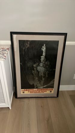La Grotte des Demoiselles Framed Vintage Travel Poster