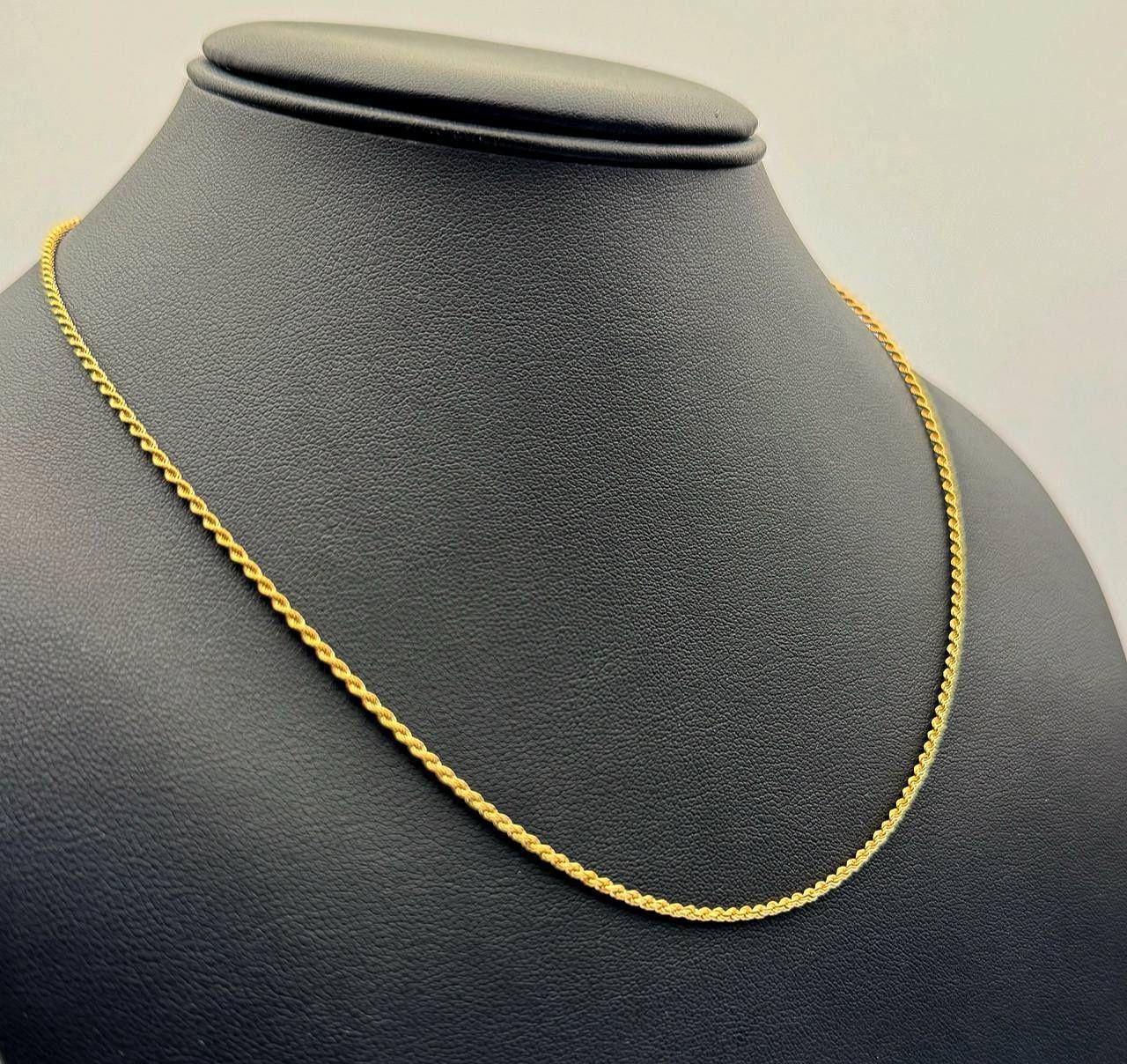 Jewelry 14k solid yellow Gold Rope 18β Chain necklace 3.9 grams 1.3mm
