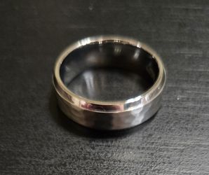 Hammered Finish Look Wedding Band 