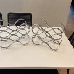 Crate And Barrel Wine Racks Like NEW