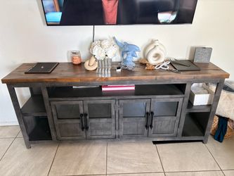 Large grey TV Console