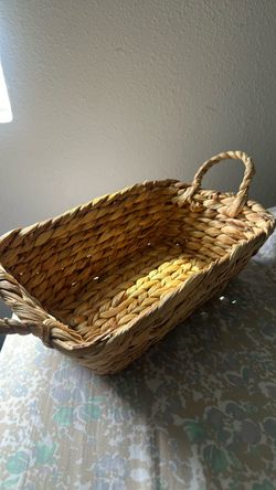 woven mini basket with handles - boho home decor!